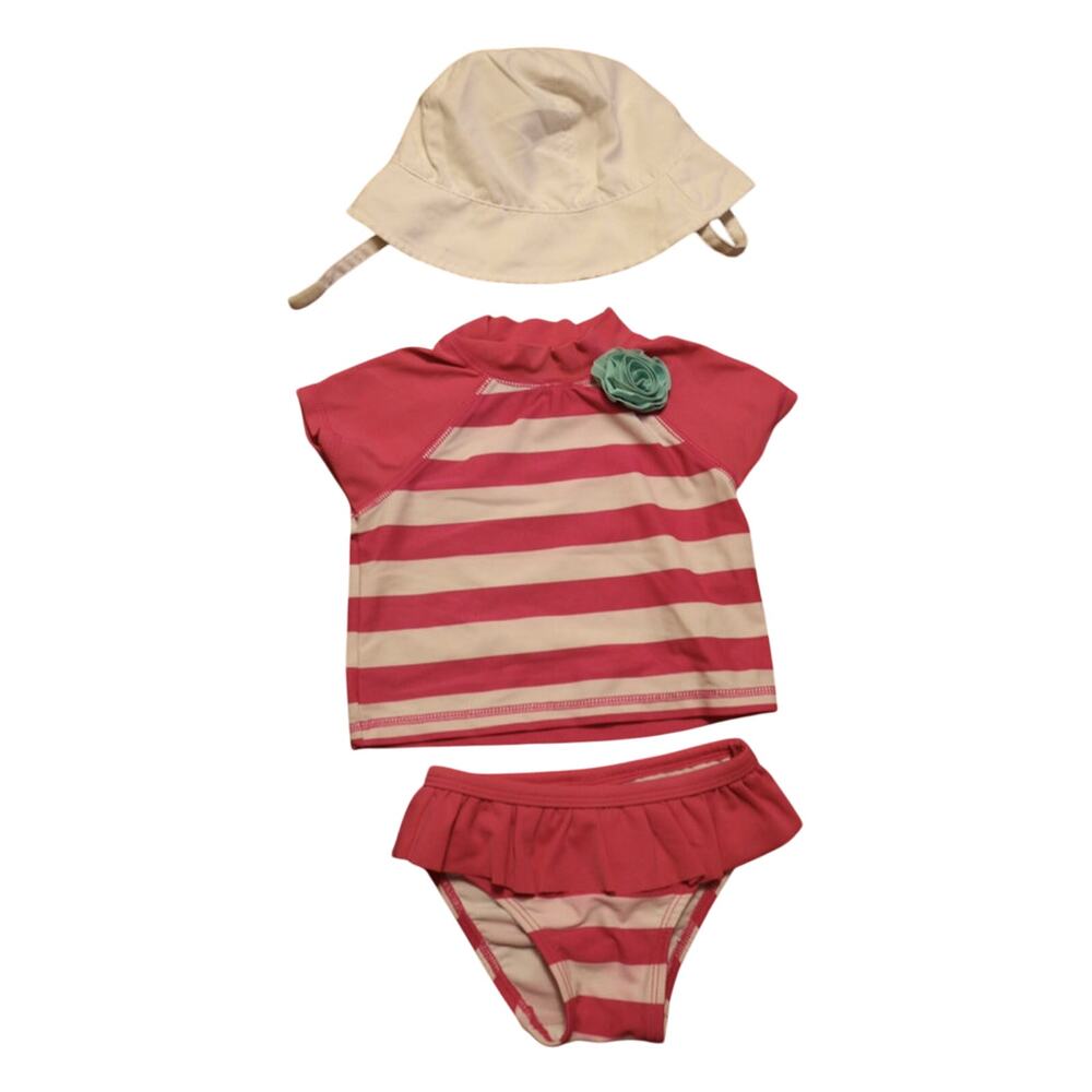 circo Pink And White Bathing With Hat 12